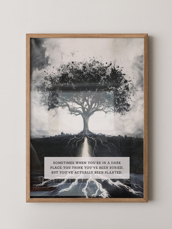 Baum Silhouette schwarz-weiß