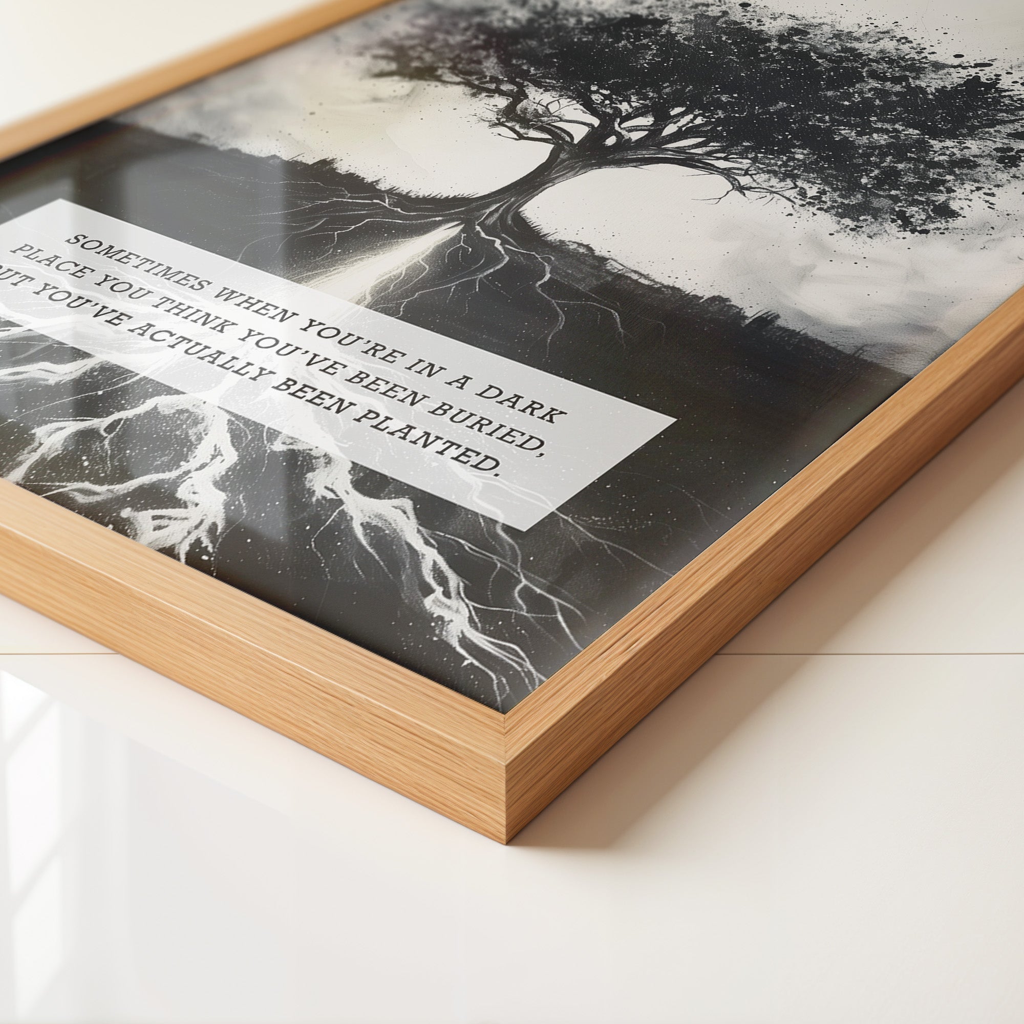 Baum Silhouette schwarz-weiß