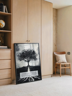 Baum Silhouette schwarz-weiß