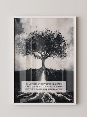 Baum Silhouette schwarz-weiß