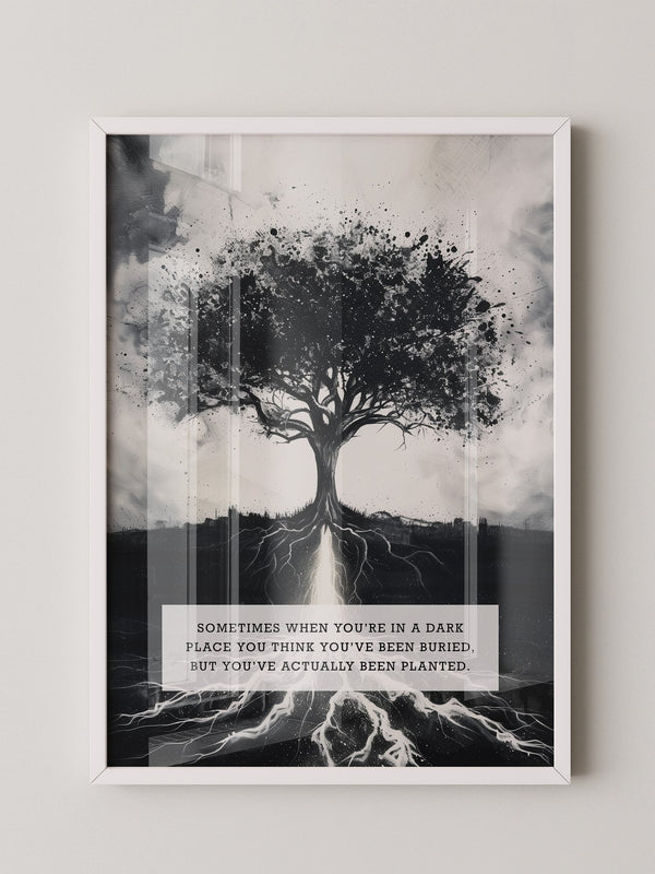 Baum Silhouette schwarz-weiß