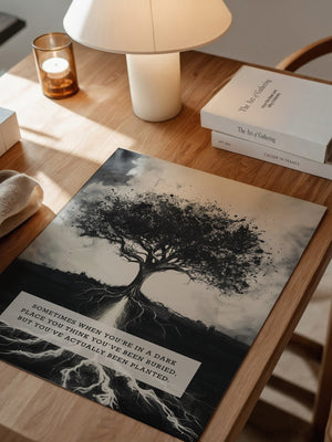 Baum Silhouette schwarz-weiß