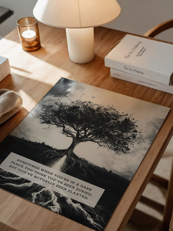 Baum Silhouette schwarz-weiß