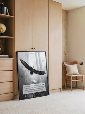 Adler im Flug Schwarzweiß