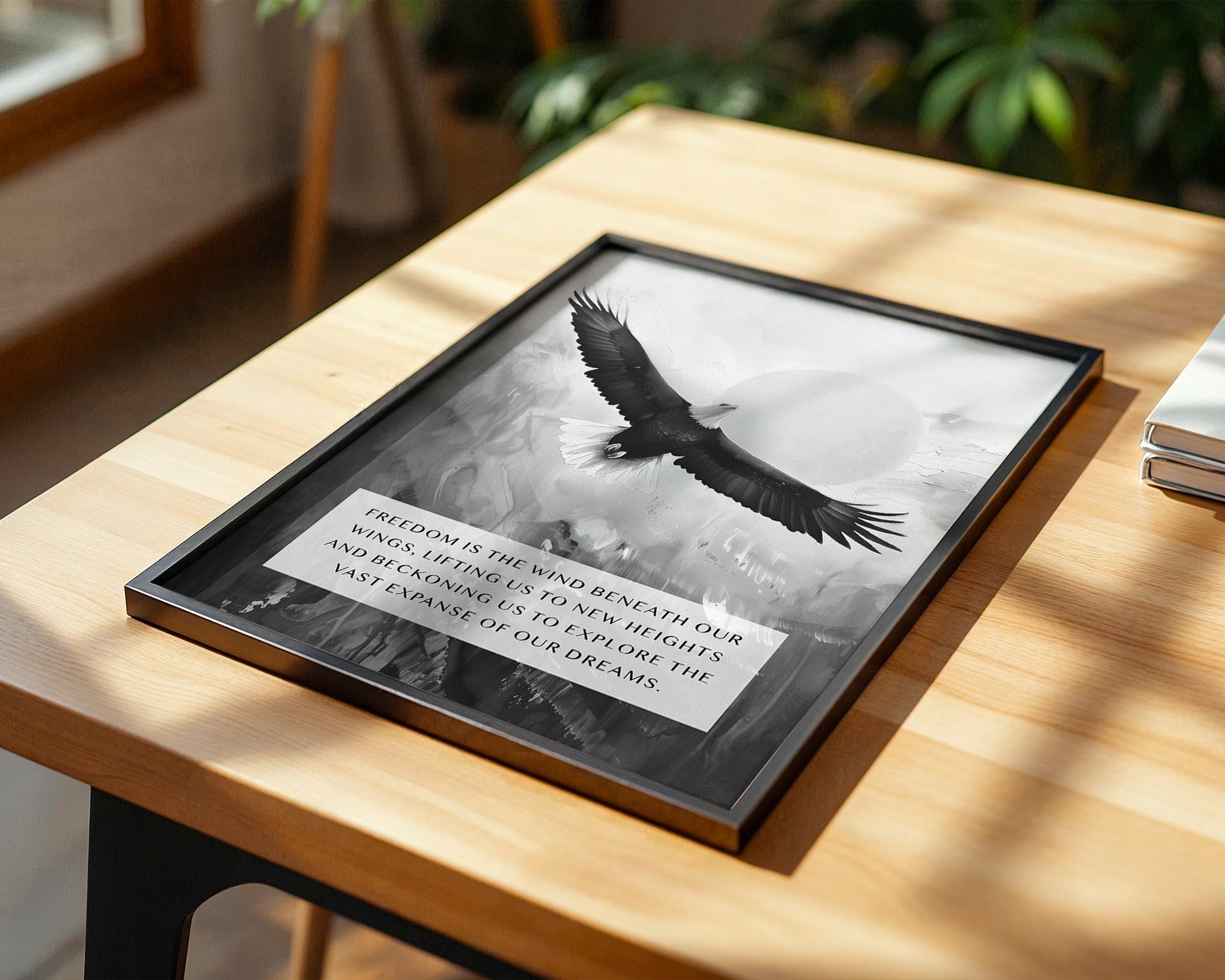 Adler im Flug Schwarzweiß