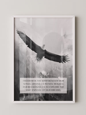 Adler im Flug Schwarzweiß