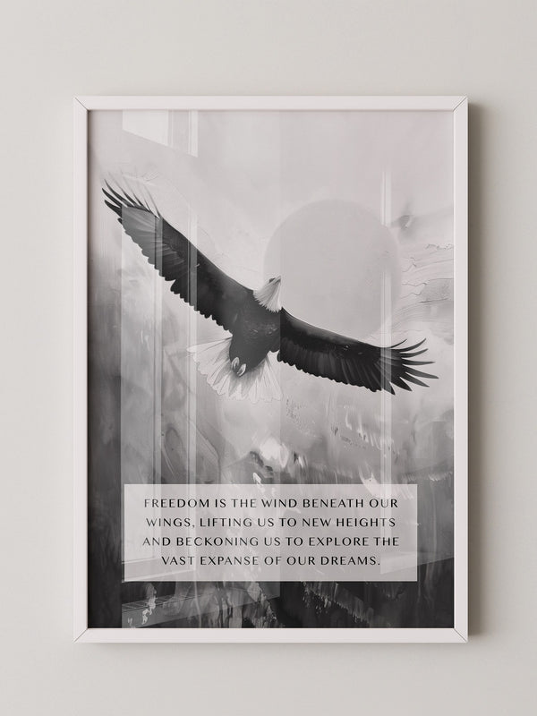 Adler im Flug Schwarzweiß