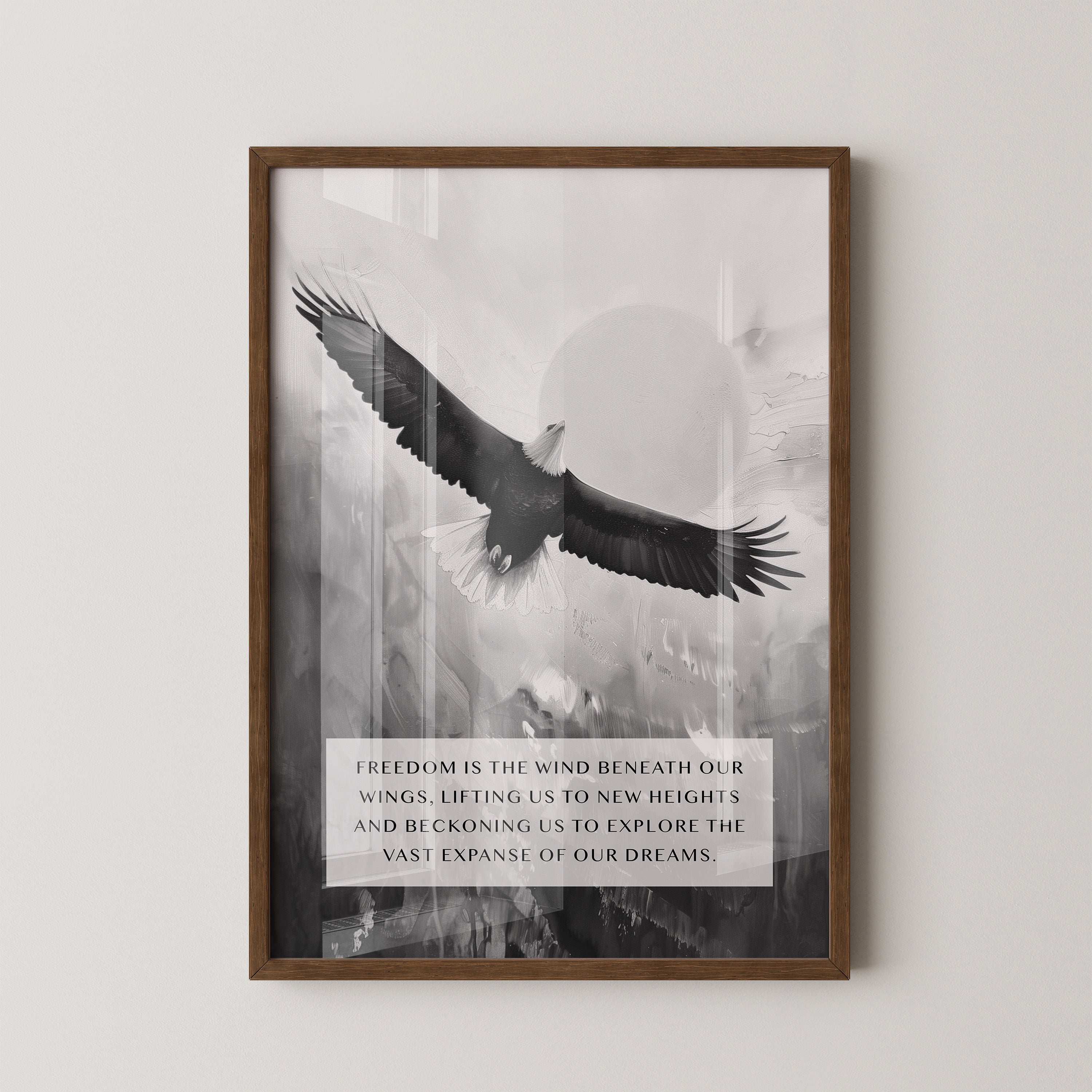 Adler im Flug Schwarzweiß