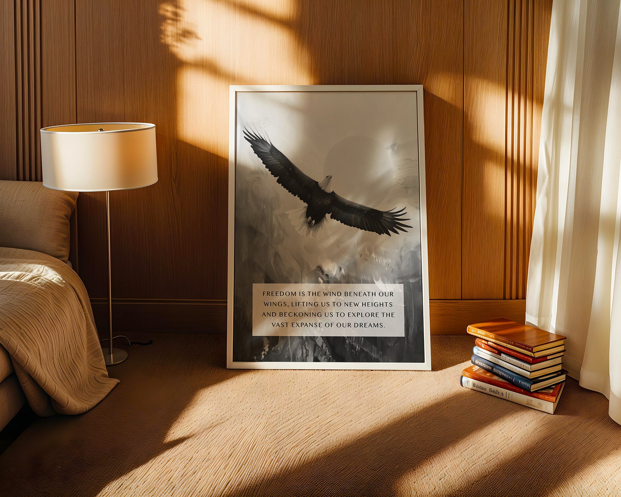 Adler im Flug Schwarzweiß