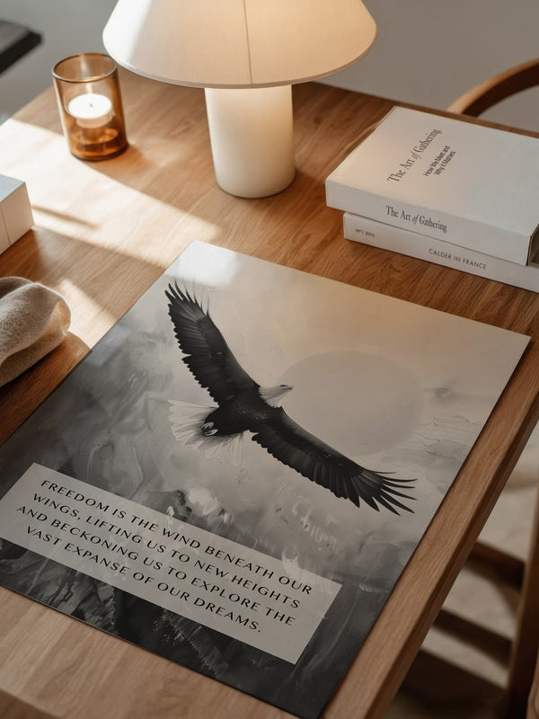 Adler im Flug Schwarzweiß