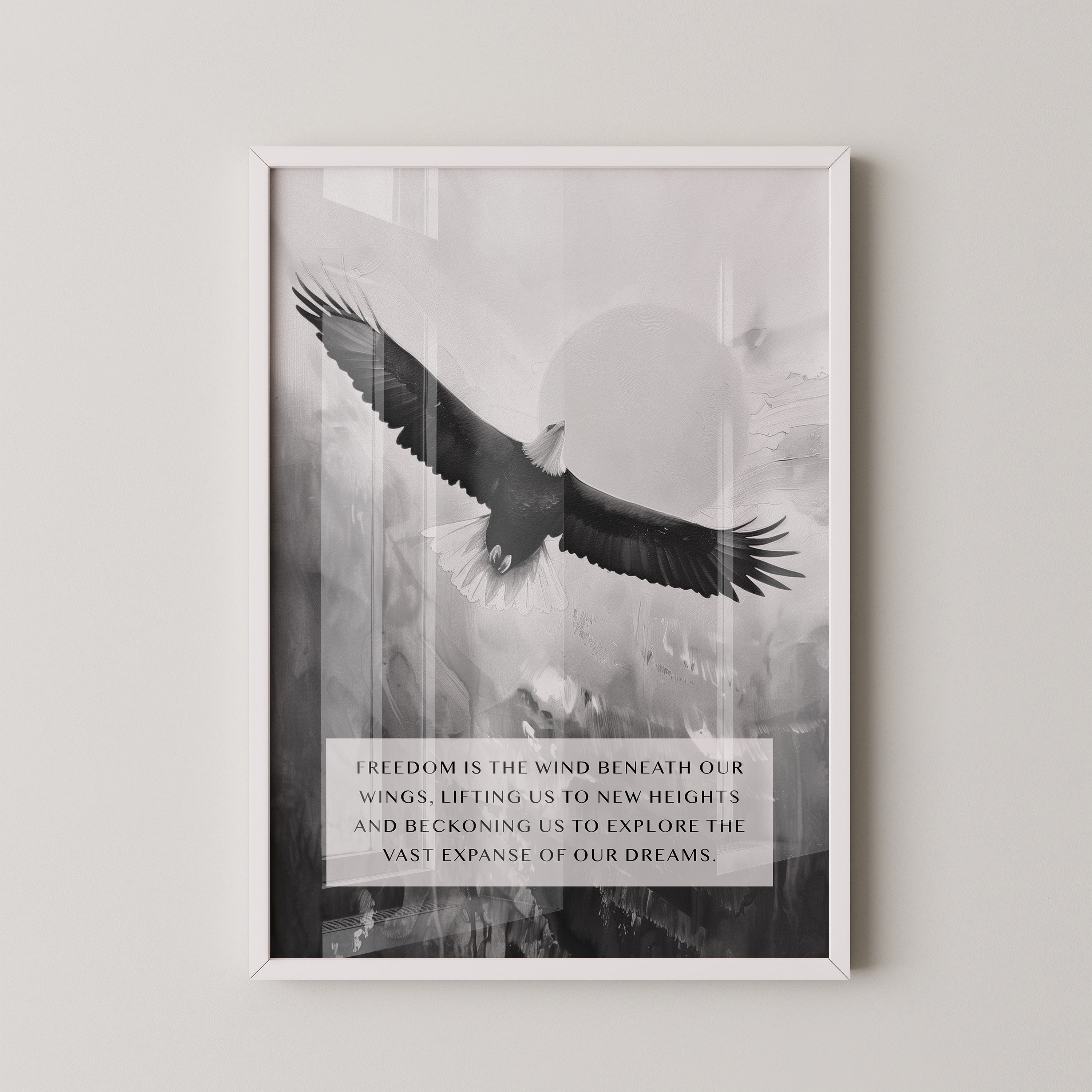 Adler im Flug Schwarzweiß