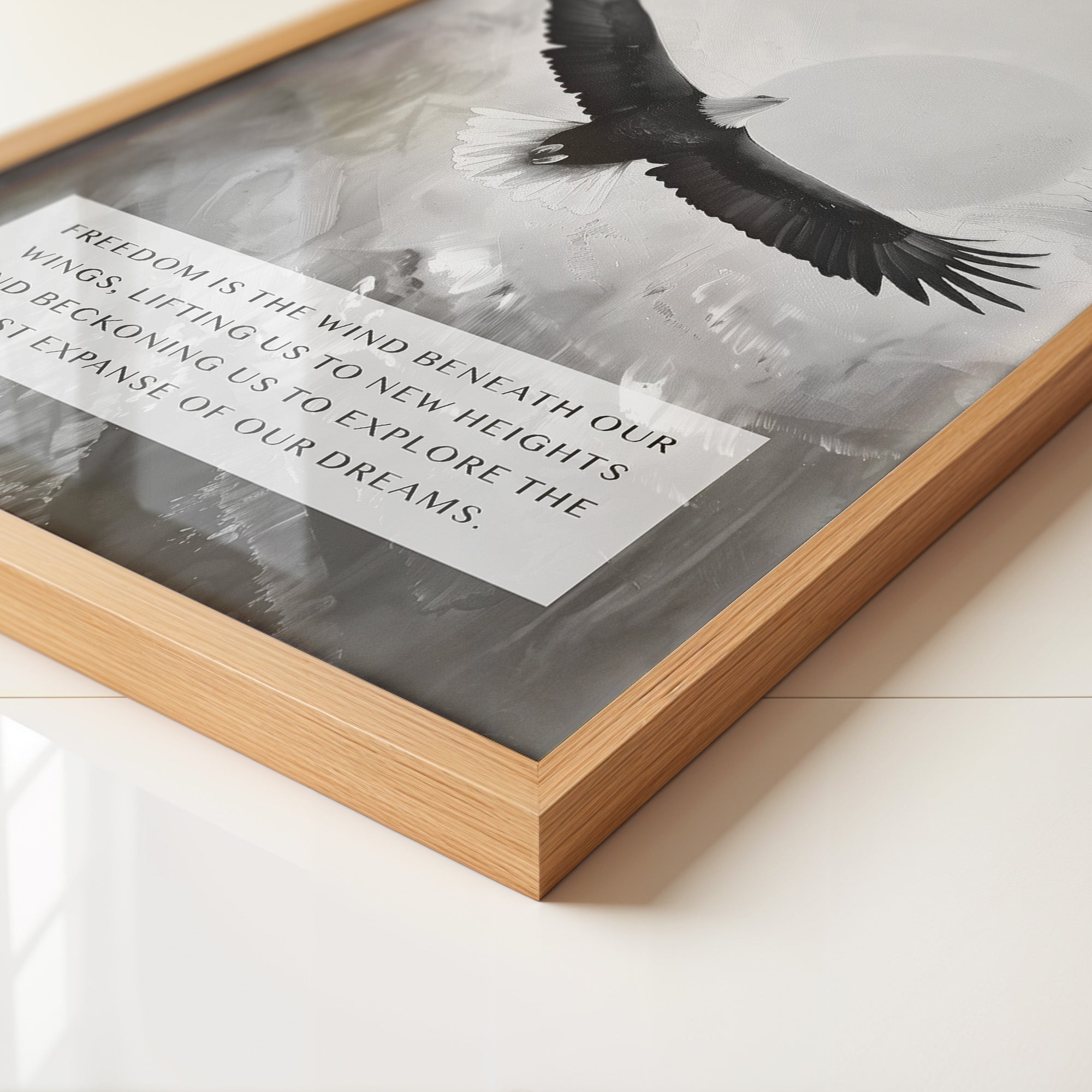 Adler im Flug Schwarzweiß