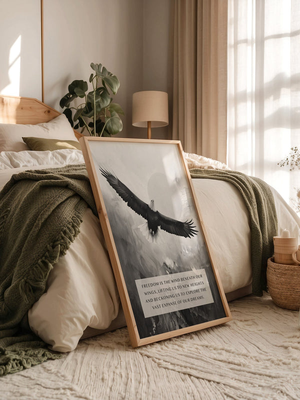 Adler im Flug Schwarzweiß