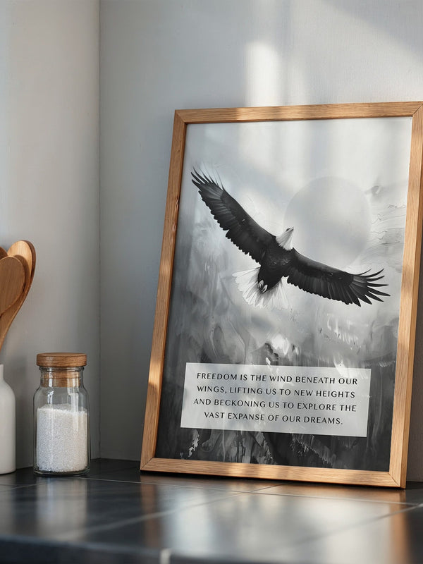 Adler im Flug Schwarzweiß