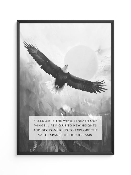 Adler im Flug Schwarzweiß