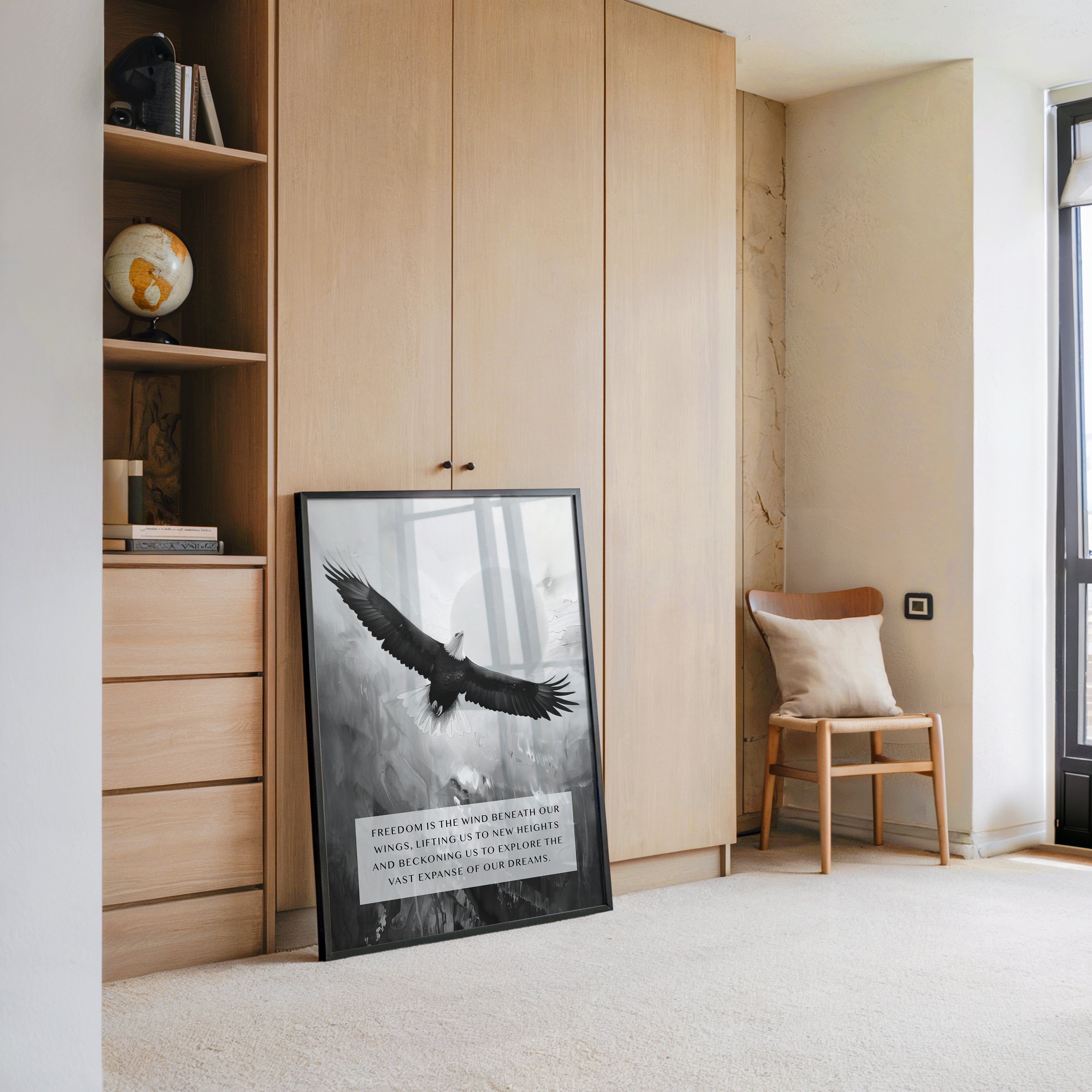 Adler im Flug Schwarzweiß