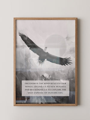 Adler im Flug Schwarzweiß