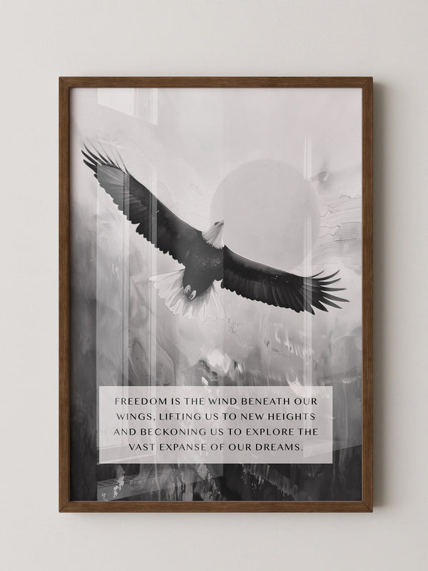 Adler im Flug Schwarzweiß