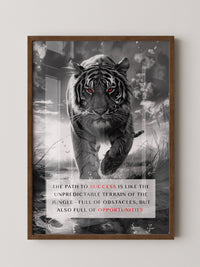 Tiger Porträt Schwarz Rotkontrast