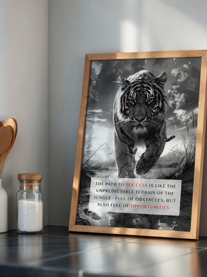 Tiger Porträt Schwarz Rotkontrast