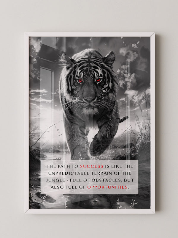 Tiger Porträt Schwarz Rotkontrast