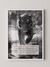 Tiger Porträt Schwarz Rotkontrast