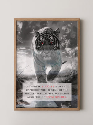 Tiger Porträt Schwarz Rotkontrast