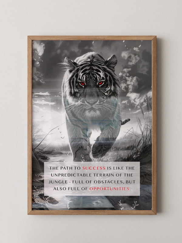 Tiger Porträt Schwarz Rotkontrast