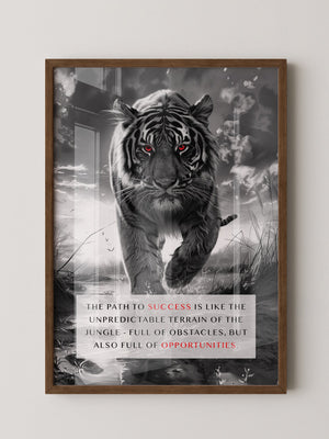 Tiger Porträt Schwarz Rotkontrast