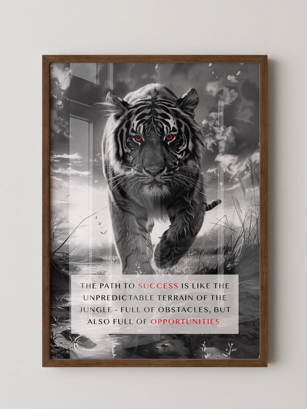 Tiger Porträt Schwarz Rotkontrast