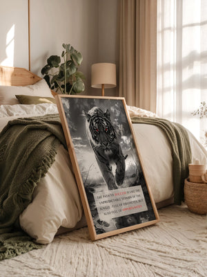 Tiger Porträt Schwarz Rotkontrast