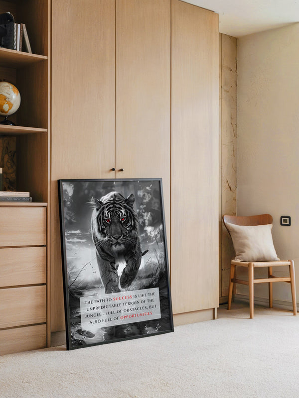 Tiger Porträt Schwarz Rotkontrast