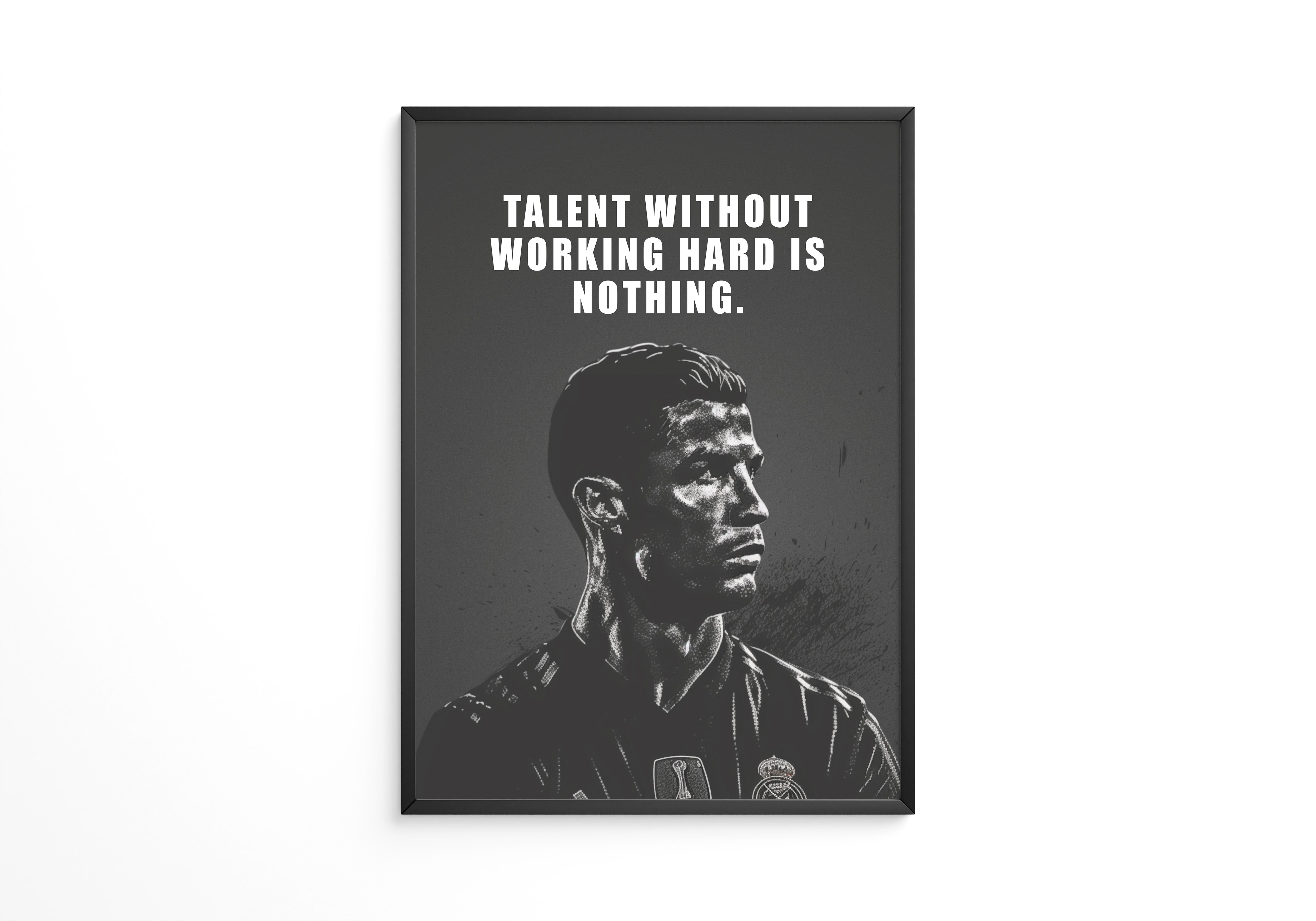 Fußballspieler Schwarz-Weiß Porträt