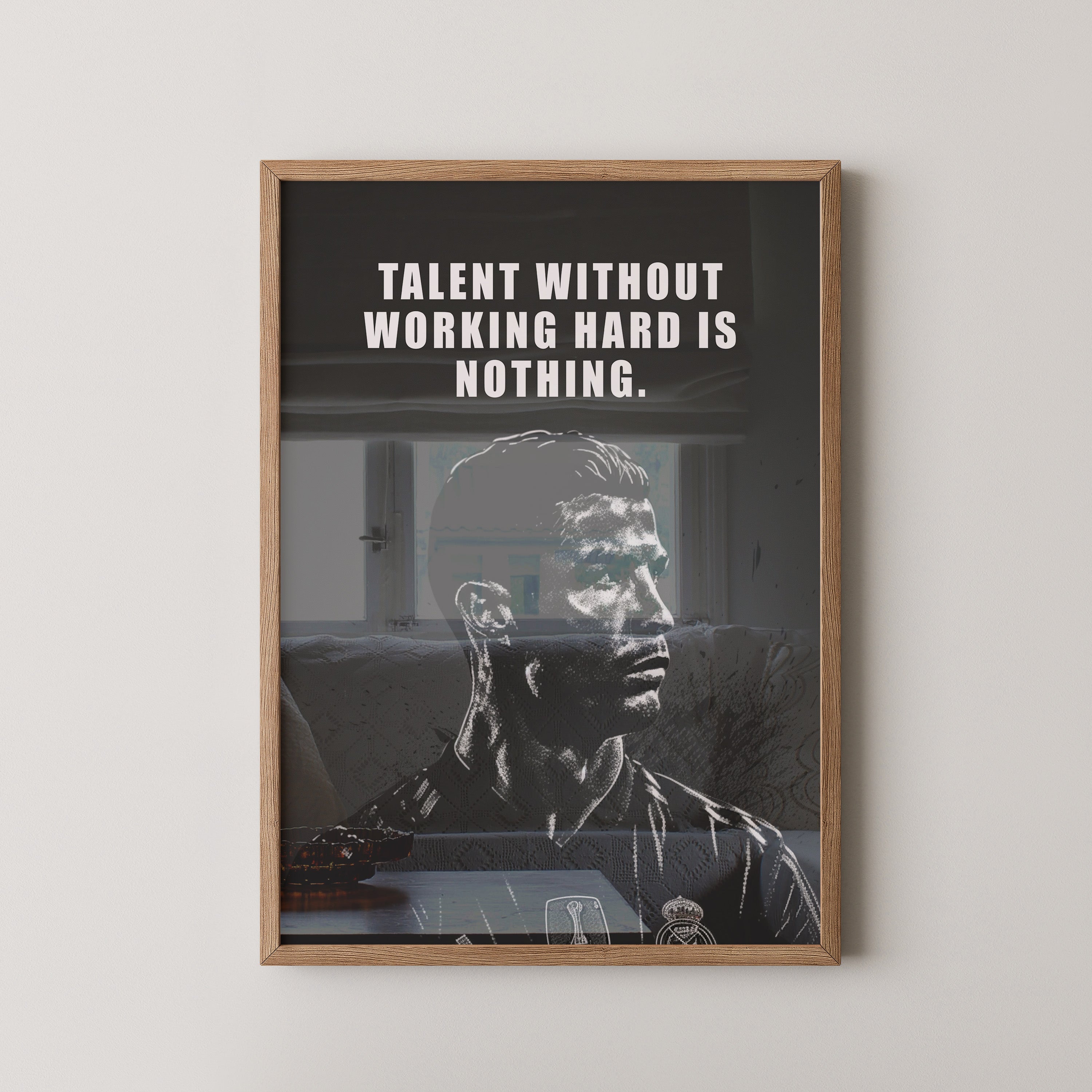 Fußballspieler Schwarz-Weiß Porträt