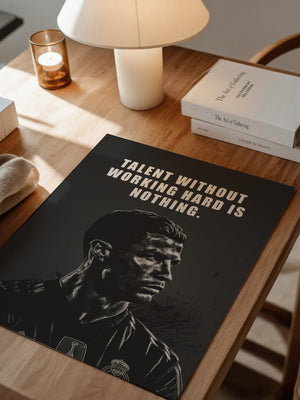 Fußballspieler Schwarz-Weiß Porträt