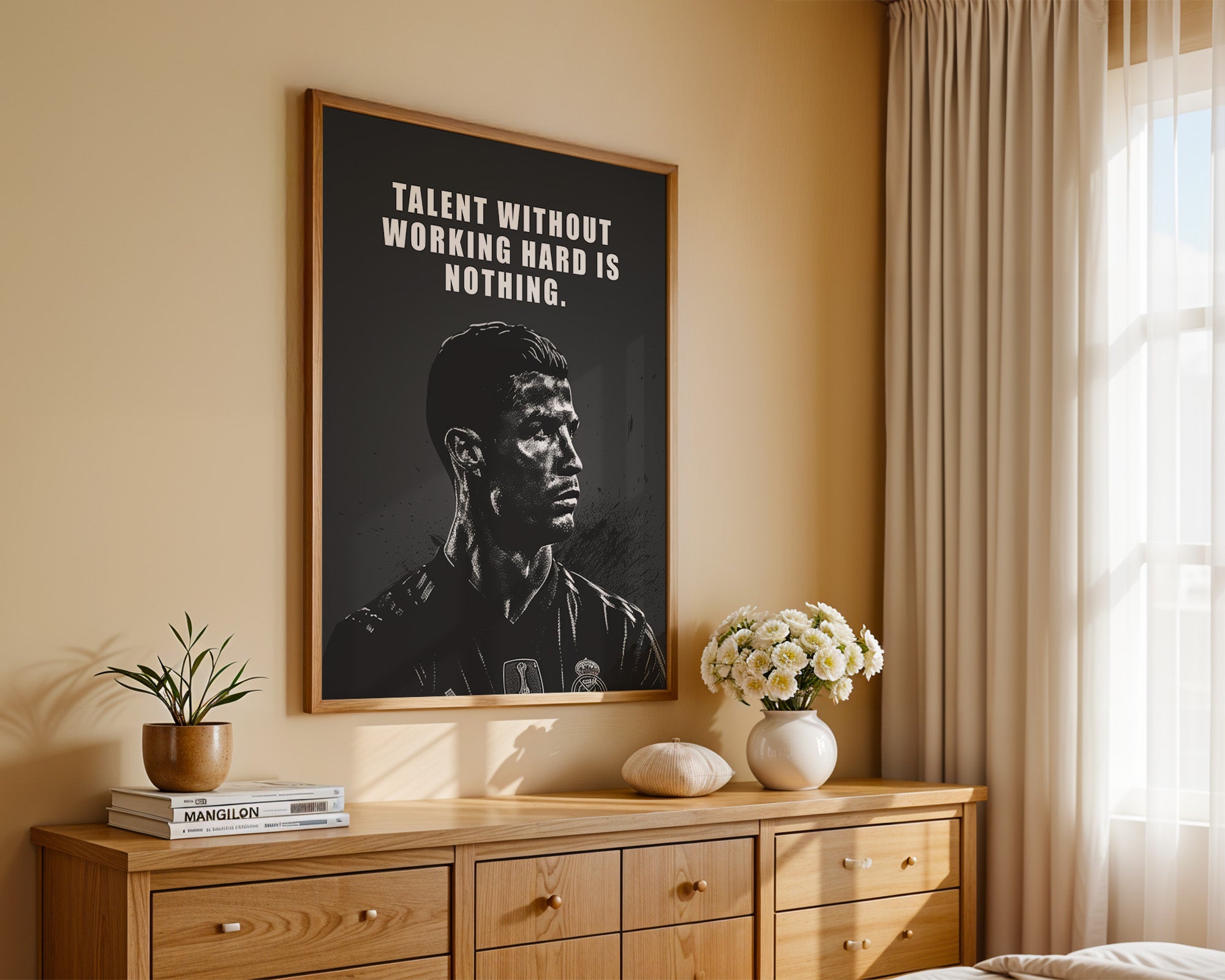 Fußballspieler Schwarz-Weiß Porträt