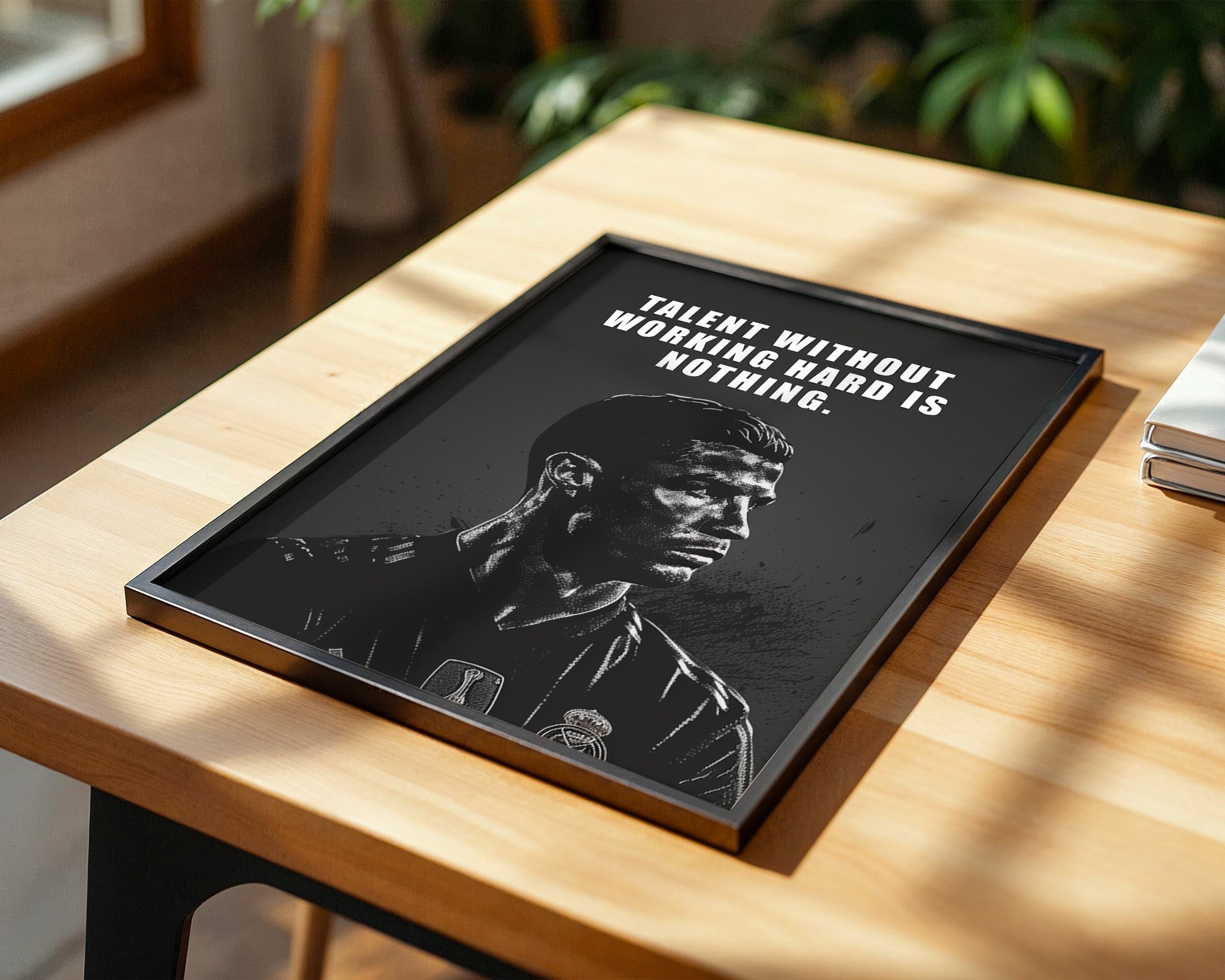 Fußballspieler Schwarz-Weiß Porträt