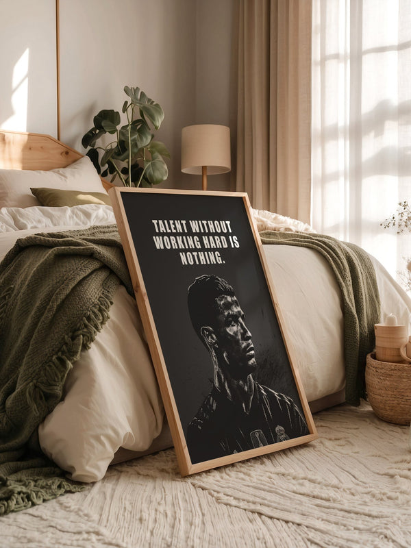 Fußballspieler Schwarz-Weiß Porträt