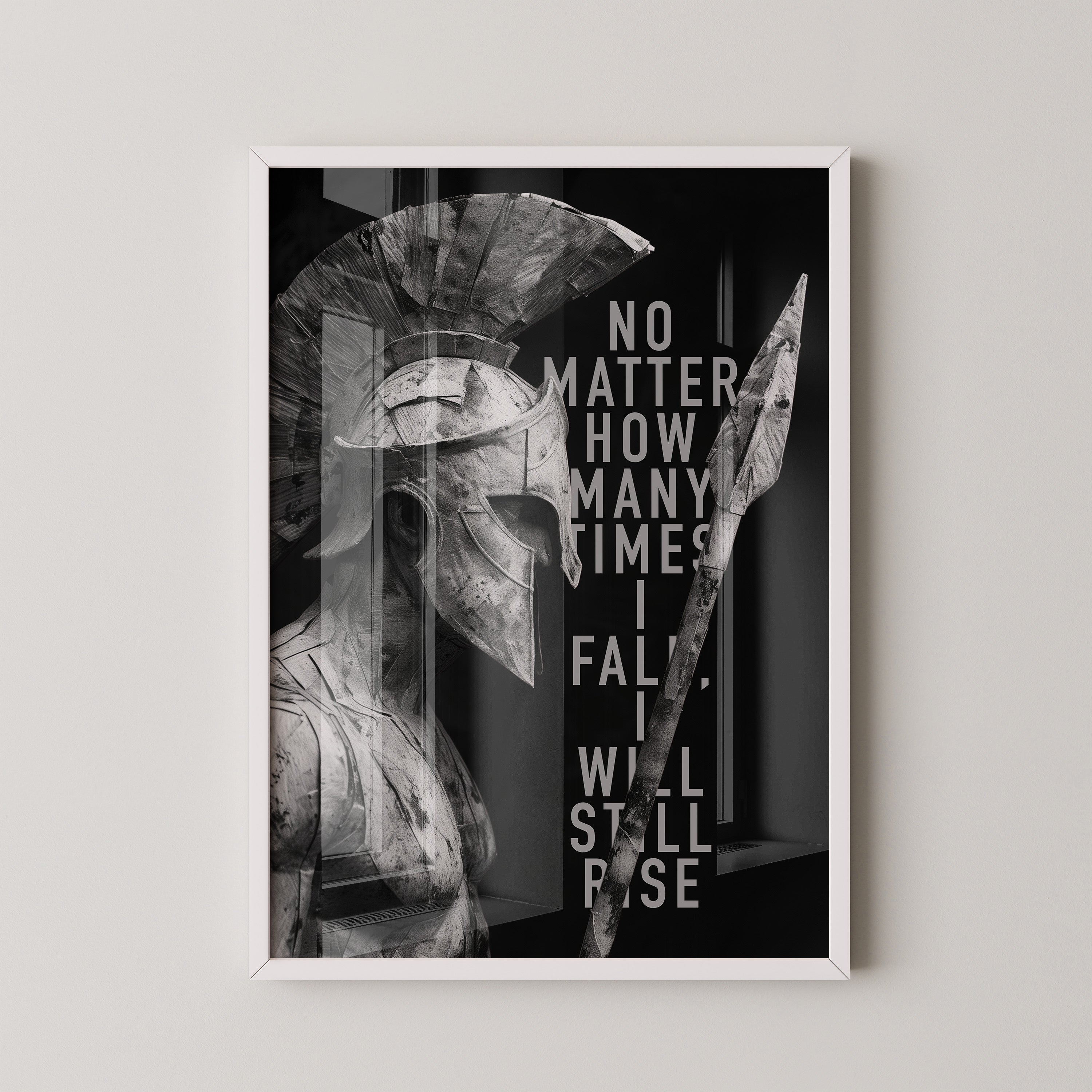 Schwarz-Weiß Krieger Profil