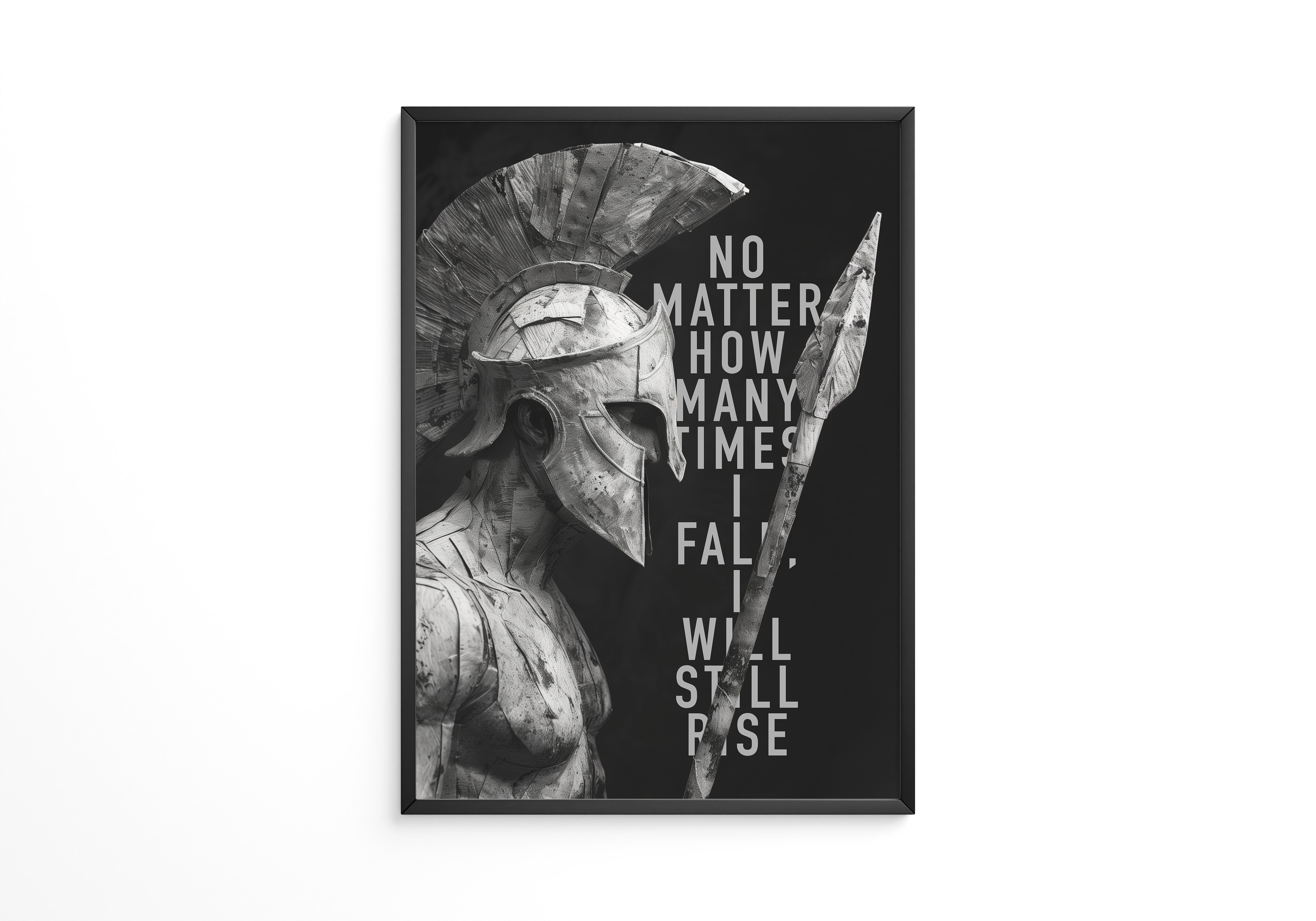 Schwarz-Weiß Krieger Profil