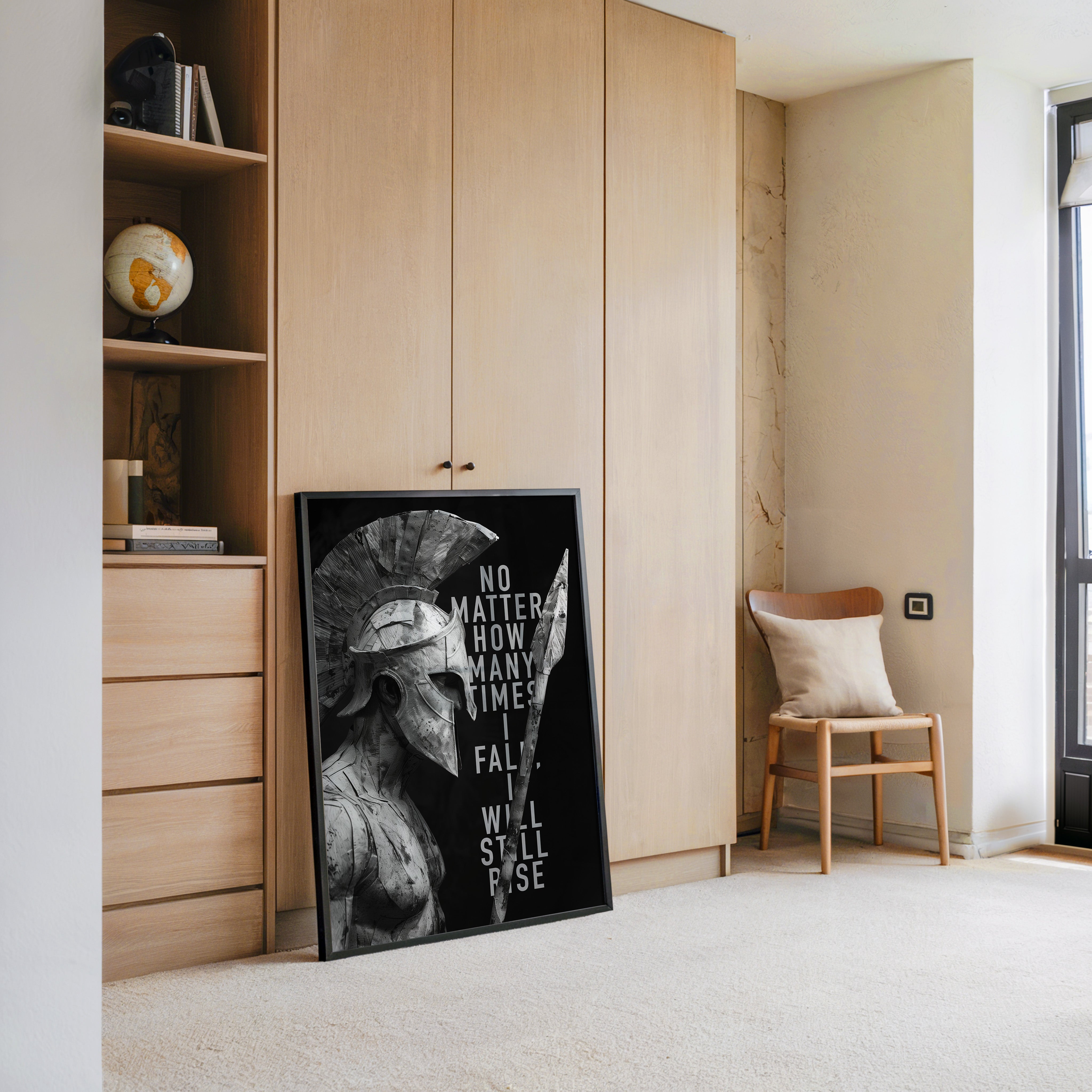 Schwarz-Weiß Krieger Profil