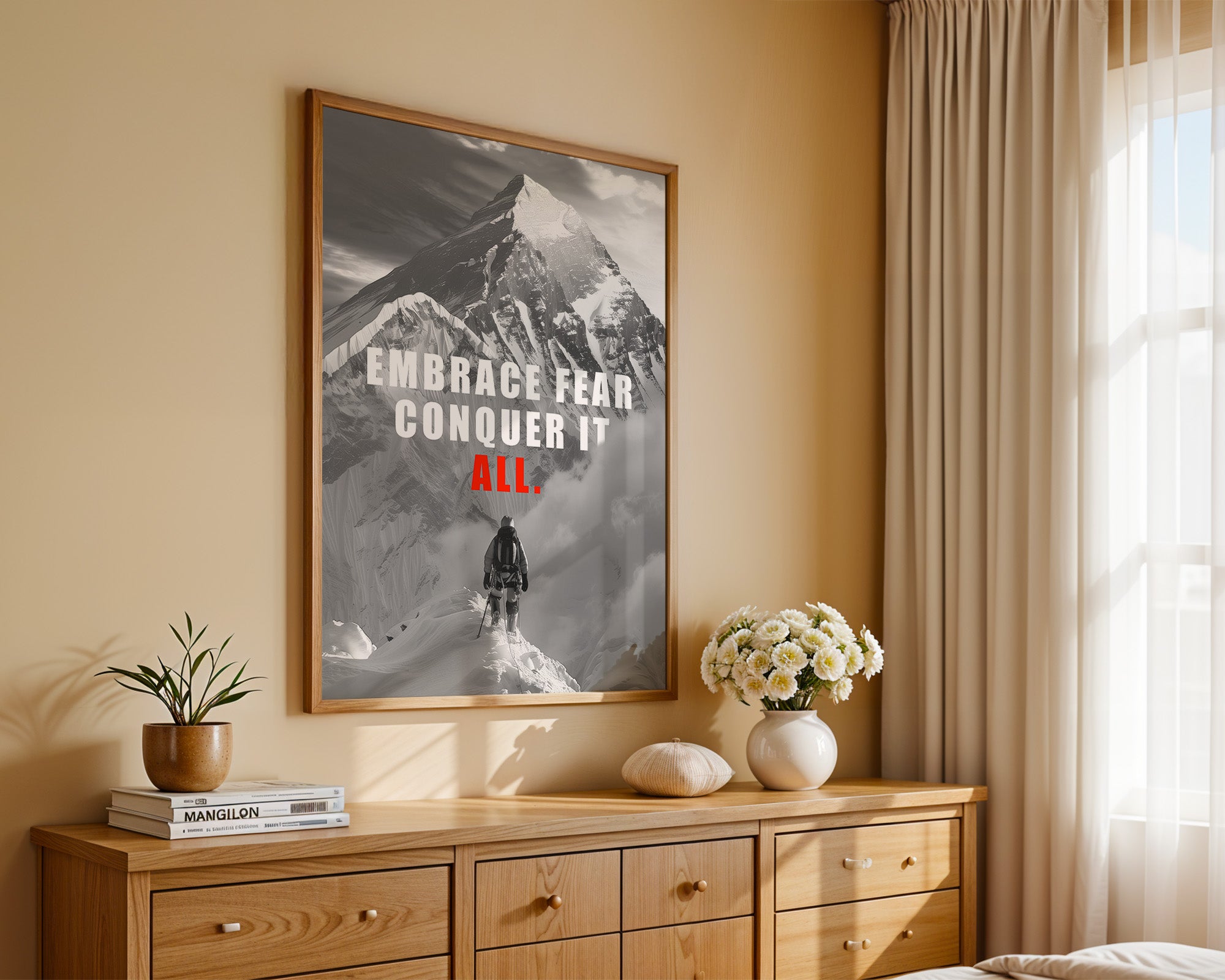 Bergsteiger Abstieg Schwarzweiß