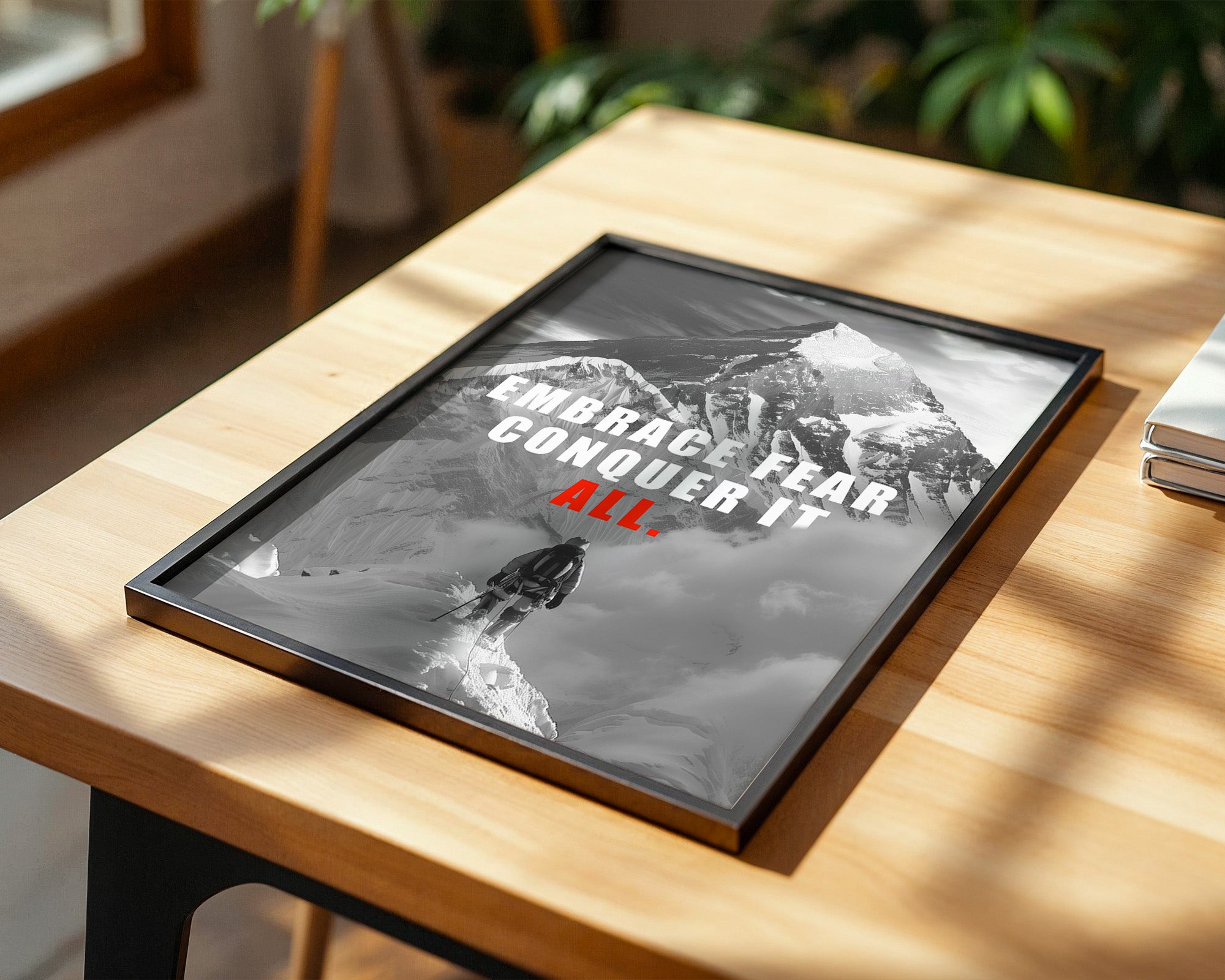 Bergsteiger Abstieg Schwarzweiß