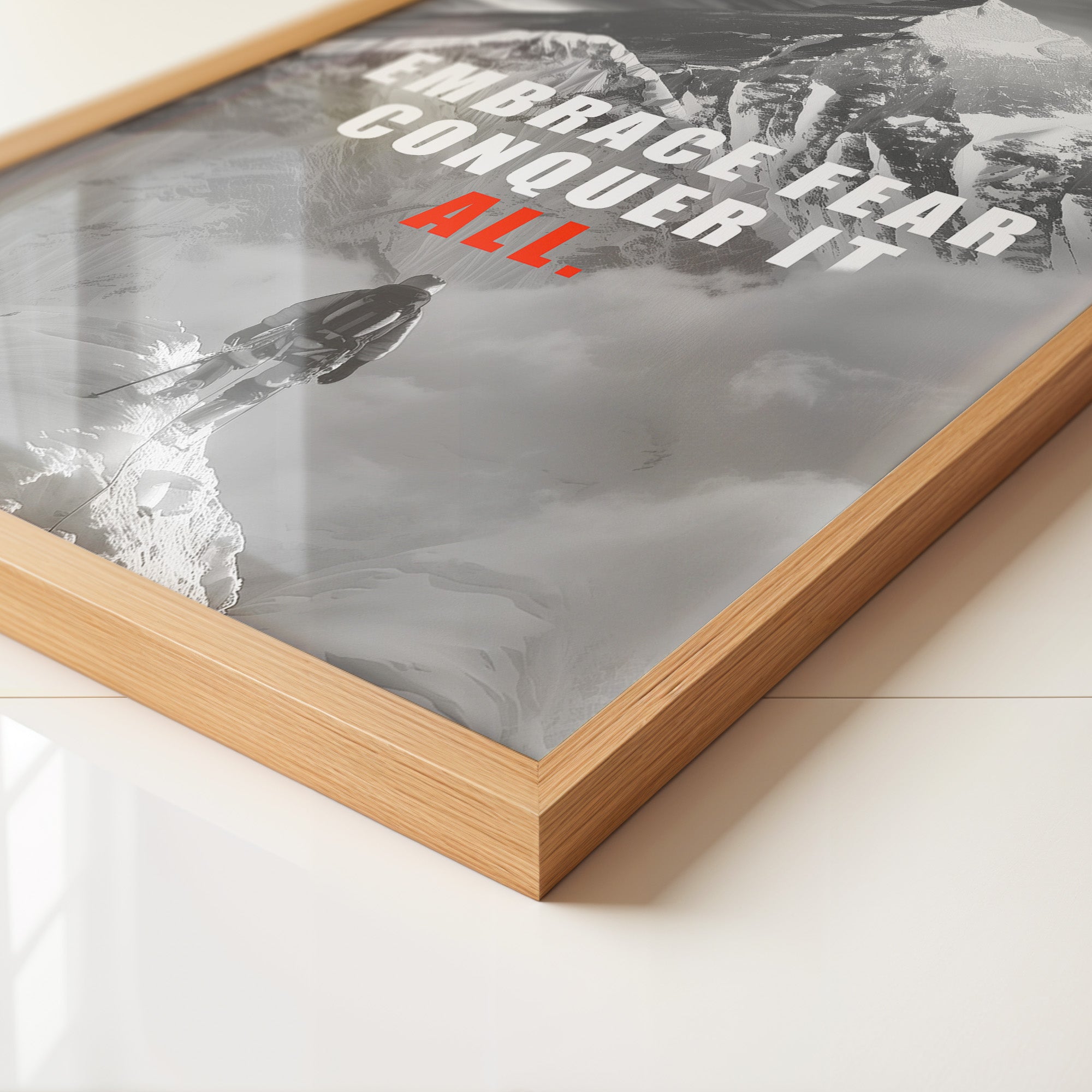 Bergsteiger Abstieg Schwarzweiß