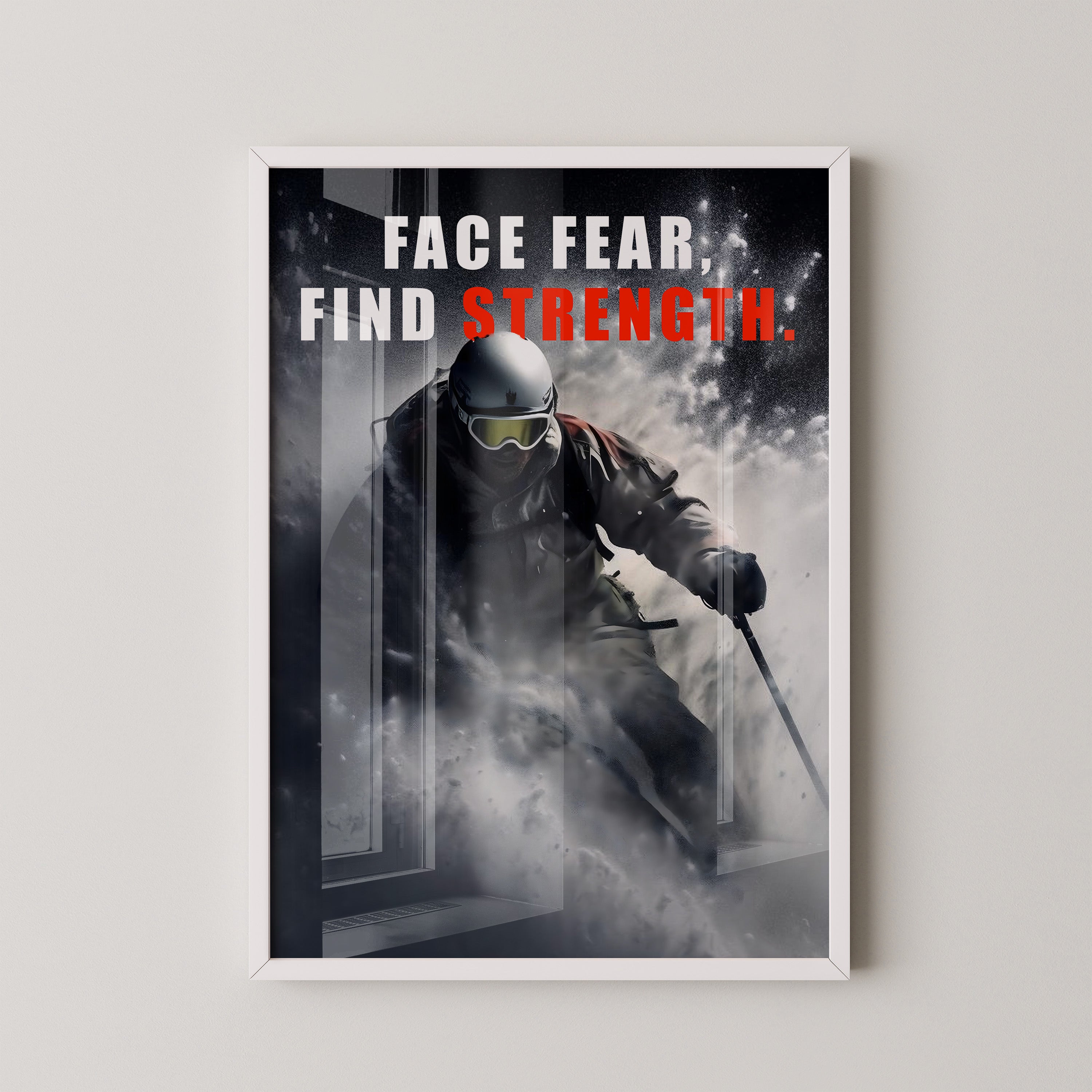 Skifahrer Schneeaction Dynamik