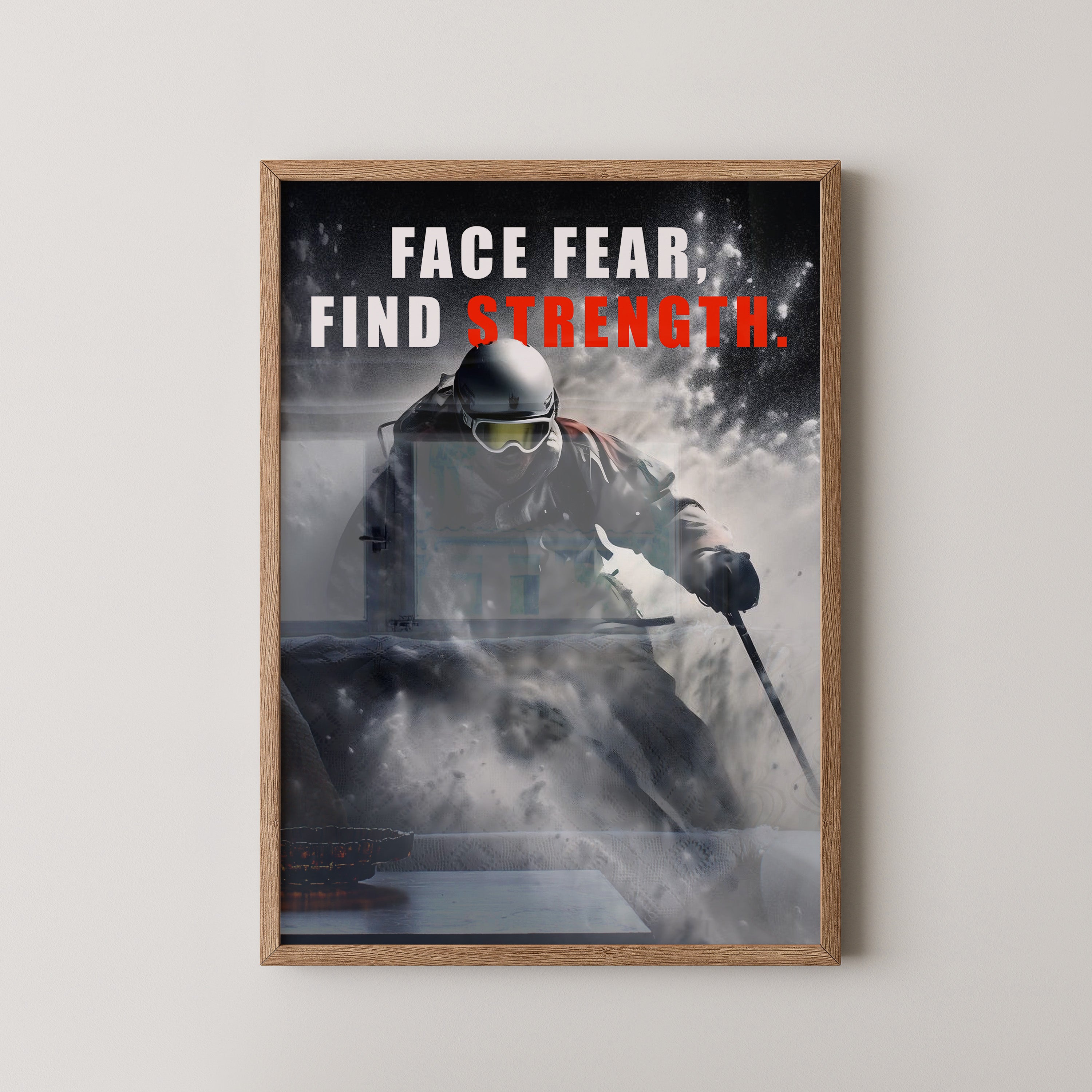 Skifahrer Schneeaction Dynamik