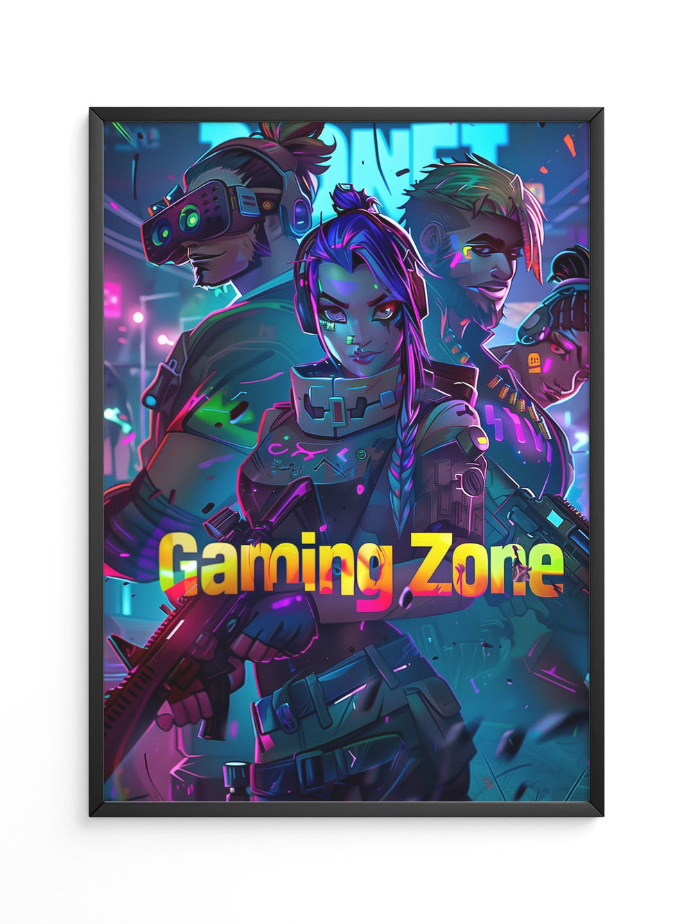 Gaming Charaktere Neonfarben