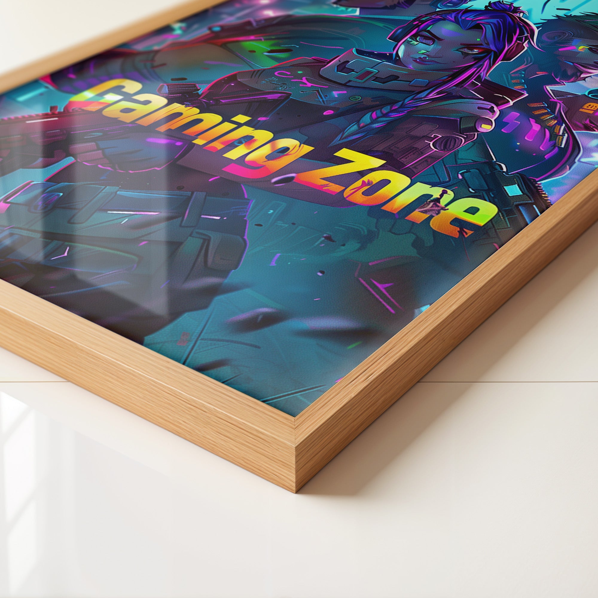 Gaming Charaktere Neonfarben