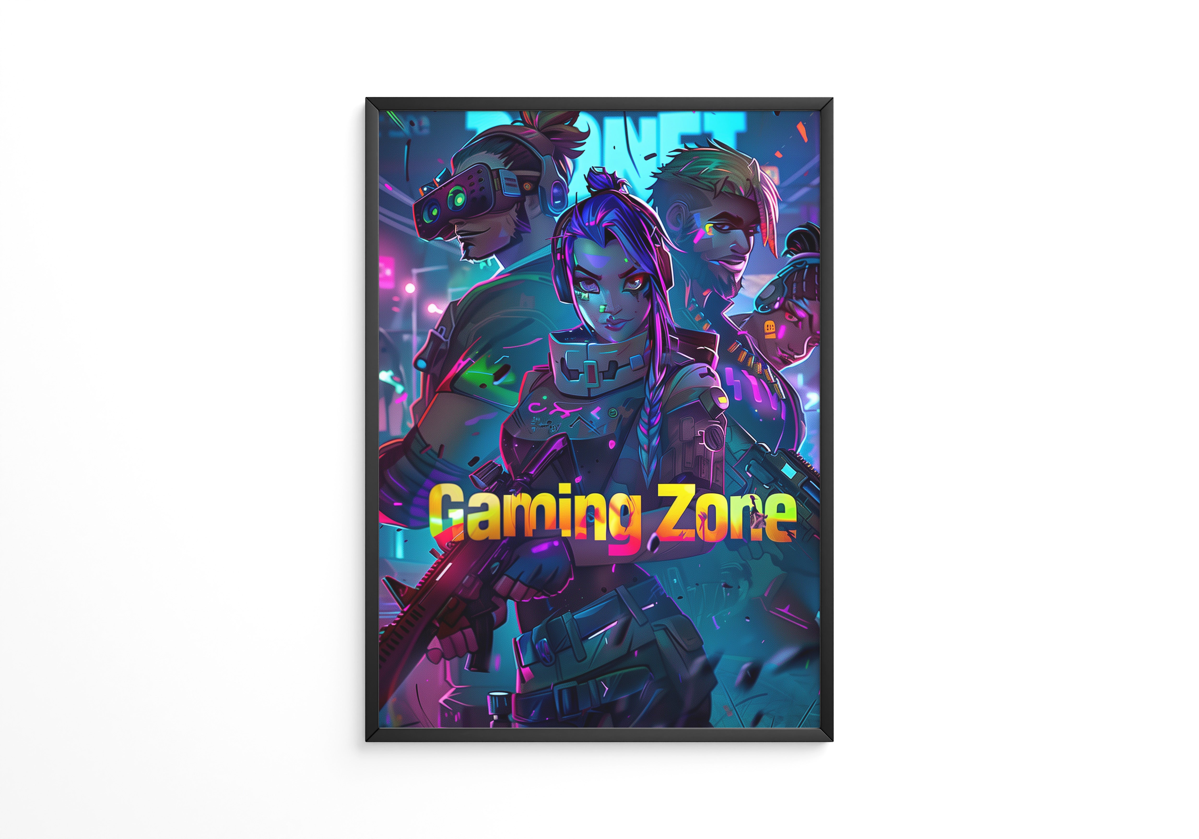 Gaming Charaktere Neonfarben