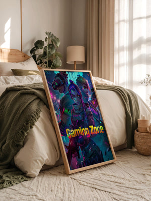 Gaming Charaktere Neonfarben